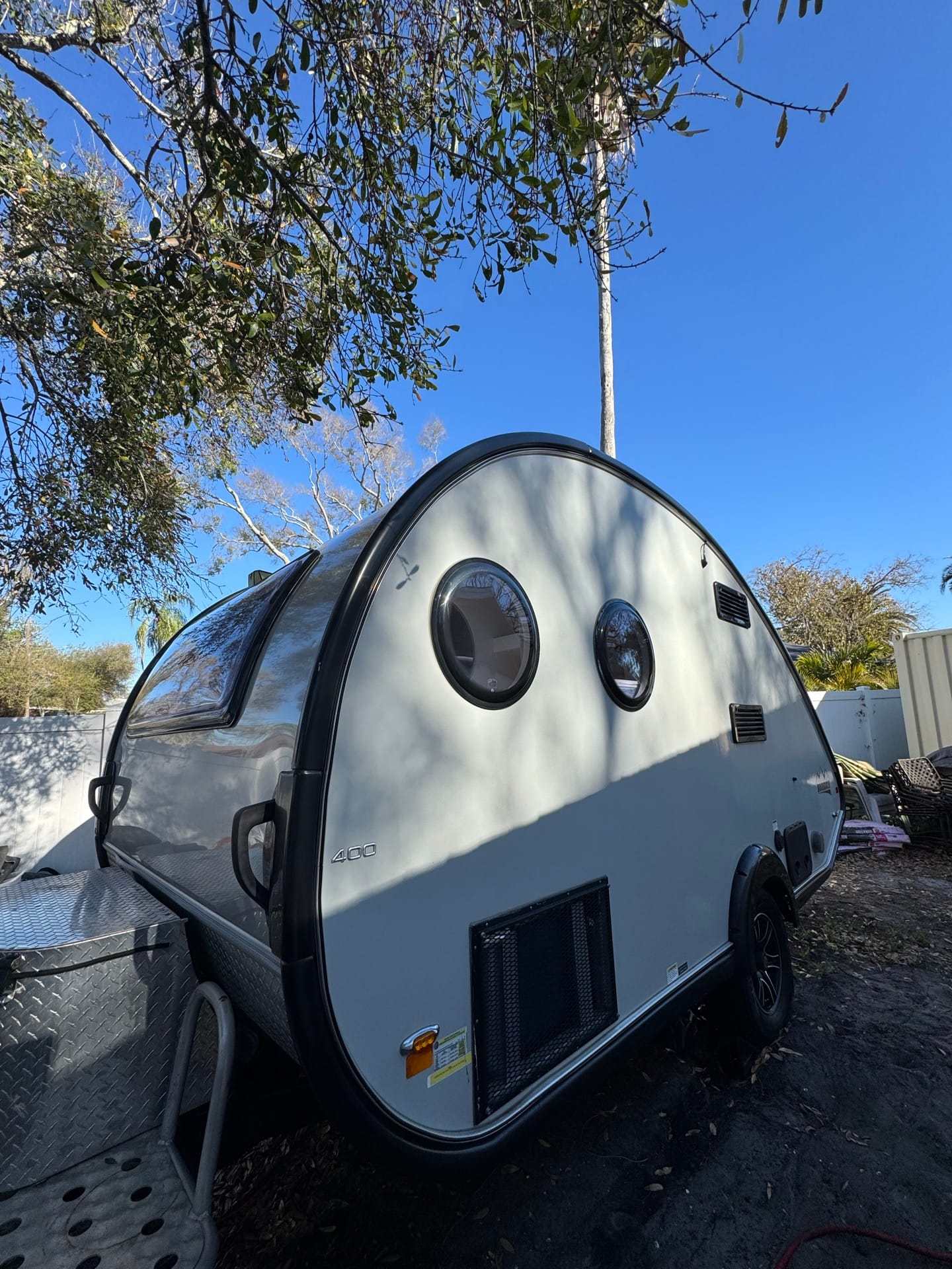 Bubble Bros mobile unit performing exterior RV detailing in Tampa Bay